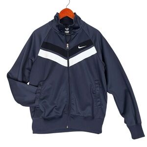 Nike Retro Y2K Track Jacket Mens Medium Blue White Full Zip Athletic Sporty